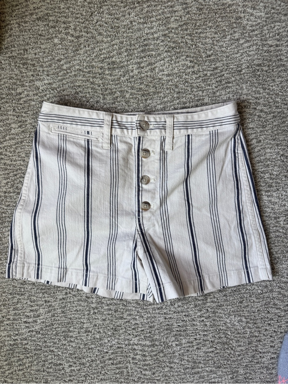 Madewell striped button up shorts